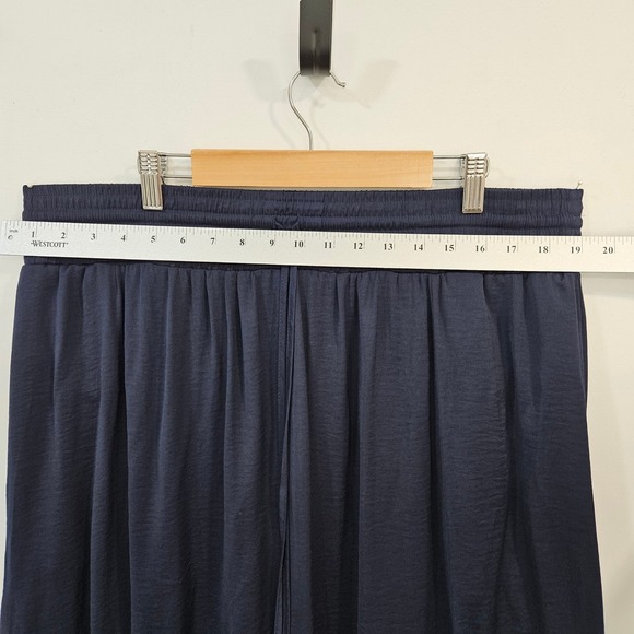 Chicos Maxi Skirt Elastic Waist Chico 3 Misses 16 Flowy Side Slit Travel Casual - Picture 8 of 15